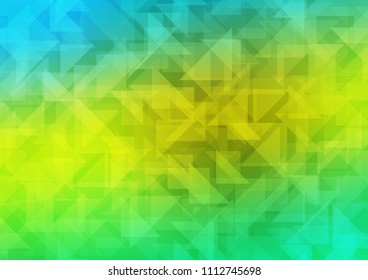 Light Green, Yellow vector shining hexagonal template. Creative geometric illustration in Origami style with gradient. Brand new style for your business design.