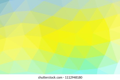 Light Green, Yellow vector shining hexagonal shining triangular. Modern geometrical abstract illustration with gradient. The completely new template can be used for your brand book.