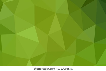 Light Green, Yellow vector shining triangular backdrop. Colorful abstract illustration with triangles. Best triangular design for your business.