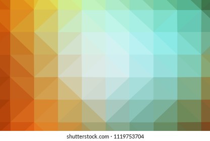 Light Green, Yellow vector shining triangular cover. A completely new color illustration in a polygonal style. Triangular pattern for your design.
