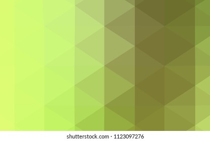 Light Green, Yellow vector shining triangular backdrop. A sample with polygonal shapes. Brand-new design for your business.