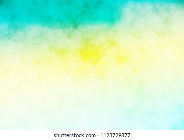 Light Green, Yellow vector shining hexagonal pattern. A completely new color illustration in a vague style. The textured pattern can be used for background.