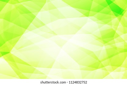 Light Green, Yellow vector shining triangular layout. Triangular geometric sample with gradient.  A new texture for your web site.