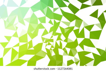 Light Green, Yellow vector shining triangular cover. Colorful abstract illustration with triangles. Textured pattern for your backgrounds.