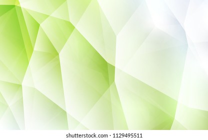 Light Green, Yellow vector shining triangular backdrop. Elegant bright polygonal illustration with gradient. Template for cell phone's backgrounds.