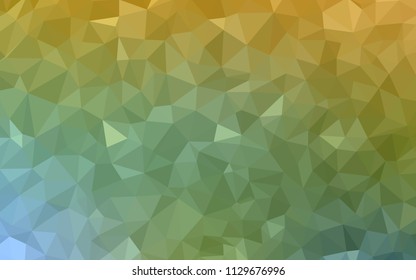 Light Green, Yellow vector shining triangular layout. Creative geometric illustration in Origami style with gradient. Template for cell phone's backgrounds.