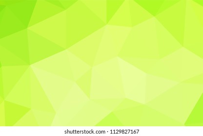 Light Green, Yellow vector shining triangular backdrop. Creative illustration in halftone style with triangles. Completely new template for your banner.