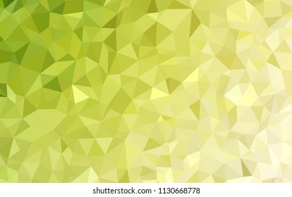 Light Green, Yellow vector shining triangular cover. Geometric illustration in Origami style with gradient.  Best triangular design for your business.