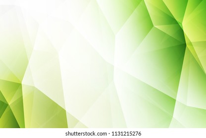 Light Green, Yellow vector shining triangular cover. Modern abstract illustration with triangles. Brand new style for your business design.