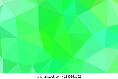 Light Green, Yellow vector shining triangular backdrop. Glitter abstract illustration with an elegant triangles. Best triangular design for your business.
