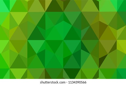 Light Green, Yellow vector shining triangular backdrop. Modern abstract illustration with triangles. New template for your brand book.