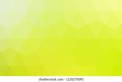 Light Green, Yellow vector shining triangular cover. Creative illustration in halftone style with triangles. Completely new template for your banner.
