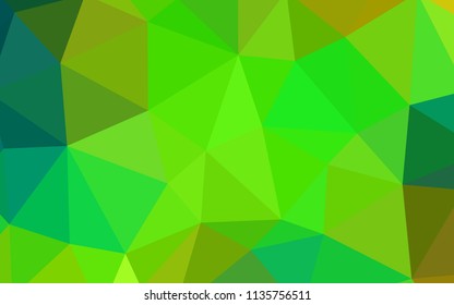 Light Green, Yellow vector shining triangular layout. A sample with polygonal shapes. Best triangular design for your business.