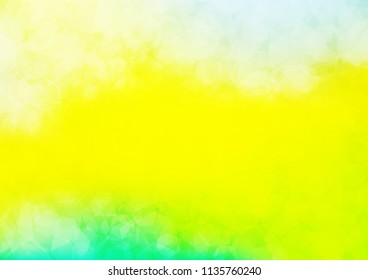 Light Green, Yellow vector shining hexagonal template. A sample with polygonal shapes. The elegant pattern can be used as part of a brand book.