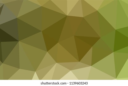Light Green, Yellow vector shining triangular layout. Shining colorful illustration with triangles. Triangular pattern for your design.