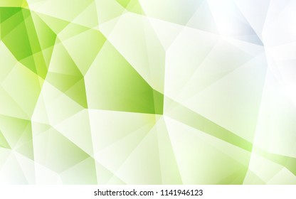 Light Green, Yellow vector shining triangular backdrop. A sample with polygonal shapes. Template for cell phone's backgrounds.