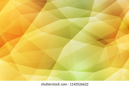 Light Green, Yellow vector shining triangular backdrop. Glitter abstract illustration with an elegant triangles. Pattern for a brand book's backdrop.