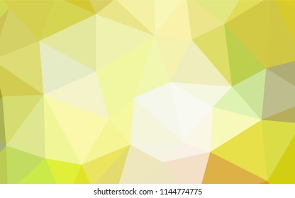 Light Green, Yellow vector shining triangular layout. Elegant bright polygonal illustration with gradient. Best triangular design for your business.