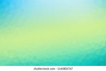 Light Green, Yellow vector shining hexagonal background. Shining illustration, which consist of triangles. The template can be used as a background for cell phones.