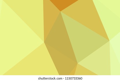Light Green, Yellow vector shining triangular backdrop. Geometric illustration in Origami style with gradient.  Polygonal design for your web site.