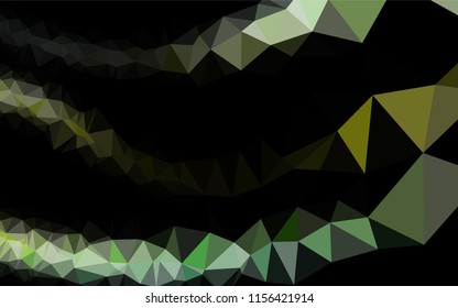 Light Green, Yellow vector shining hexagonal background. Shining illustration, which consist of triangles. The template can be used as a background for cell phones.