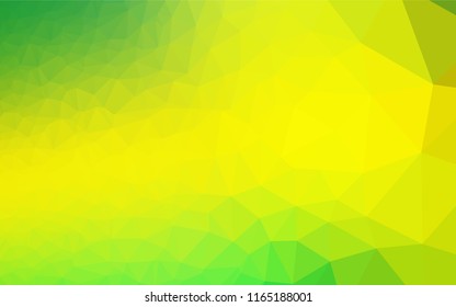 Light Green, Yellow vector shining hexagonal background. Colorful abstract illustration with gradient. Brand new style for your business design.
