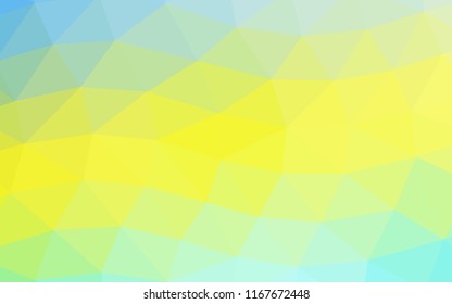 Light Green, Yellow vector shining hexagonal shining triangular. A completely new color illustration in a vague style. A new texture for your design.