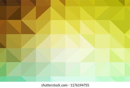Light Green, Yellow vector shining triangular layout. Colorful illustration in abstract style with triangles. A completely new design for your leaflet.