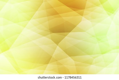 Light Green, Yellow vector shining triangular backdrop. Colorful illustration in abstract style with triangles. Template for cell phone's backgrounds.