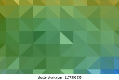 Light Green, Yellow vector shining triangular cover. Geometric illustration in Origami style with gradient.  Brand new style for your business design.
