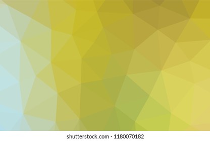 Light Green, Yellow vector shining hexagonal template. Colorful illustration in abstract style with gradient. Triangular pattern for your business design.