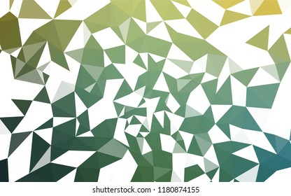Light Green, Yellow vector shining triangular layout. Colorful abstract illustration with triangles. Template for cell phone's backgrounds.
