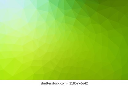 Light Green, Yellow vector shining triangular cover. Geometric illustration in Origami style with gradient.  Brand new design for your business.