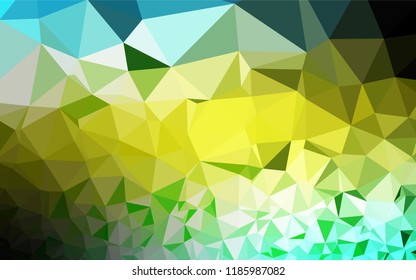 Light Green, Yellow vector shining hexagonal pattern. Modern geometrical abstract illustration with gradient. A completely new template for your business design.