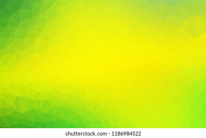 Light Green, Yellow vector shining hexagonal template. Colorful abstract illustration with gradient. The best triangular design for your business.