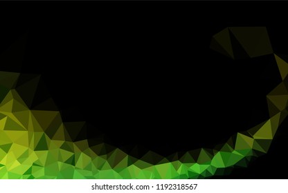 Light Green, Yellow vector shining hexagonal template. Creative geometric illustration in Origami style with gradient. A completely new design for your business.