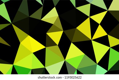 Light Green, Yellow vector shining hexagonal pattern. A sample with polygonal shapes. A completely new design for your business.