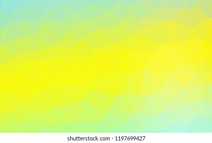 Light Green, Yellow vector shining hexagonal template. Modern geometrical abstract illustration with gradient. A completely new template for your business design.