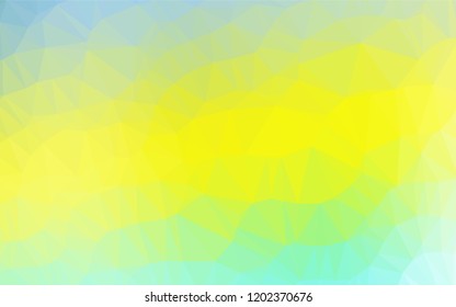Light Green, Yellow vector shining hexagonal background. Glitter abstract illustration with an elegant design. The template can be used as a background for cell phones.