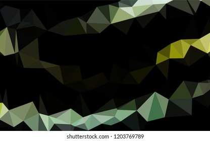 Light Green, Yellow vector shining hexagonal background. A sample with polygonal shapes. The polygonal design can be used for your web site.