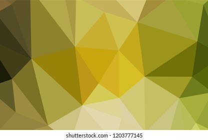Light Green, Yellow vector shining triangular backdrop. Colorful illustration in polygonal style with gradient. Pattern for a brand book's backdrop.