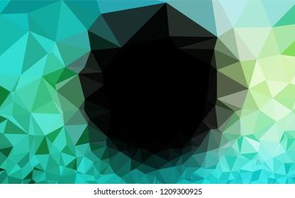Light Green, Yellow vector shining hexagonal background. Modern geometrical abstract illustration with gradient. A completely new design for your business.