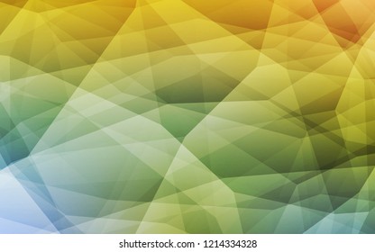 Light Green, Yellow vector shining triangular layout. A completely new color illustration in a polygonal style. New template for your brand book.