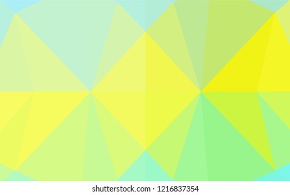 Light Green, Yellow vector shining hexagonal background. Modern geometrical abstract illustration with gradient. A completely new design for your business.