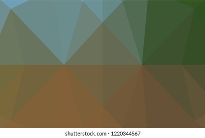 Light Green, Yellow vector shining hexagonal background. Shining illustration, which consist of triangles. The elegant pattern can be used as part of a brand book.