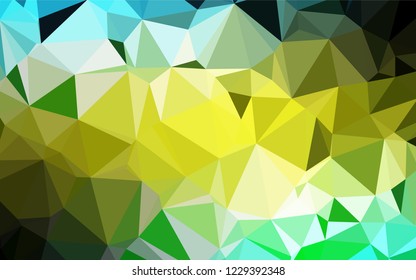 Light Green, Yellow vector shining hexagonal background. Shining colored illustration in a Brand new style. The completely new template can be used for your brand book.