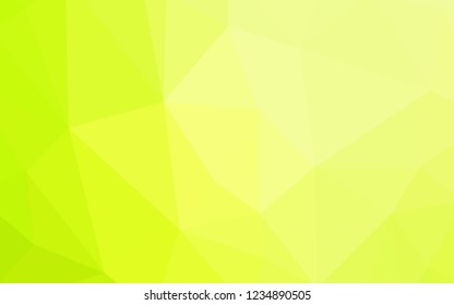Light Green, Yellow vector shining triangular cover. Triangular geometric sample with gradient.  Brand new style for your business design.