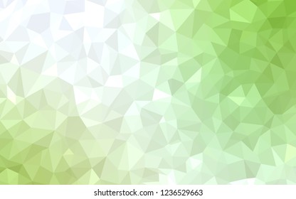 Light Green, Yellow vector shining triangular backdrop. Modern abstract illustration with triangles. Completely new template for your banner.