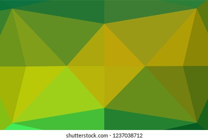 Light Green, Yellow vector shining hexagonal template. Geometric illustration in Origami style with gradient.  The completely new template can be used for your brand book.