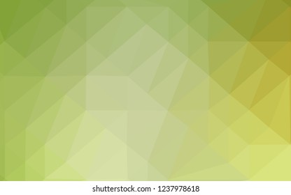 Light Green, Yellow vector shining triangular background. Colorful illustration in Origami style with gradient.  Elegant pattern for a brand book.